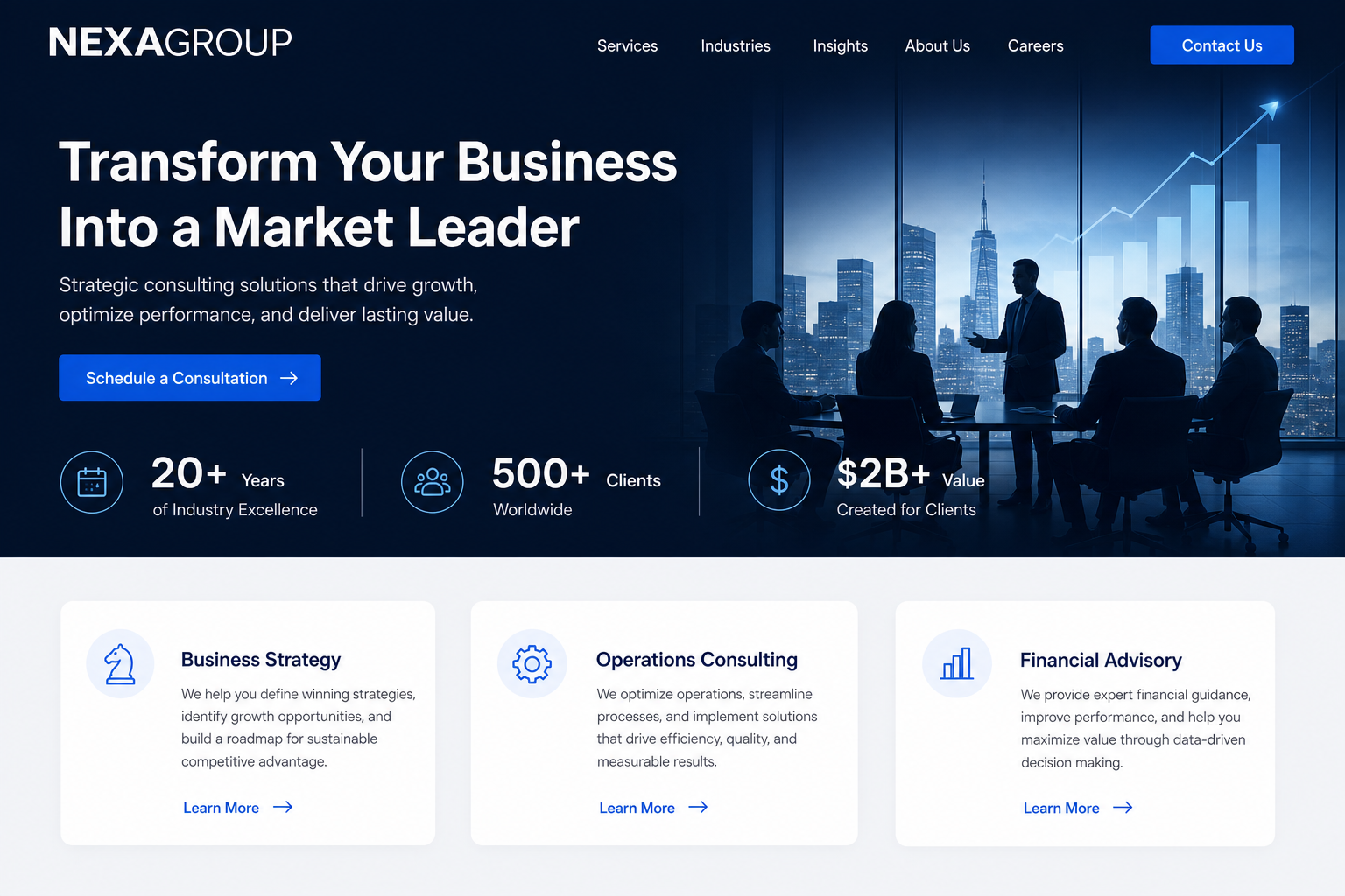 NexaGroup Corporate — Business Websites design