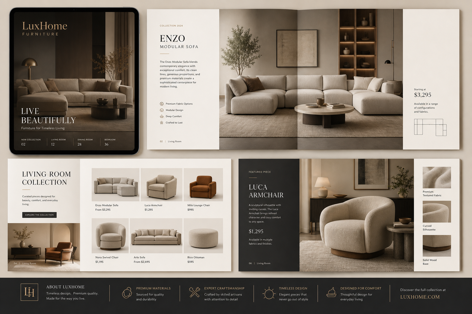 LuxHome Furniture Catalog