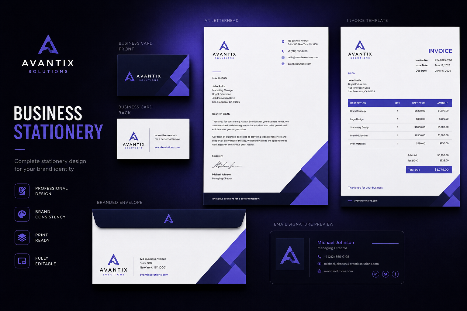 Business Stationery Design by Bold Logo Designs