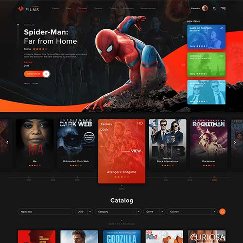 Film streaming UI design