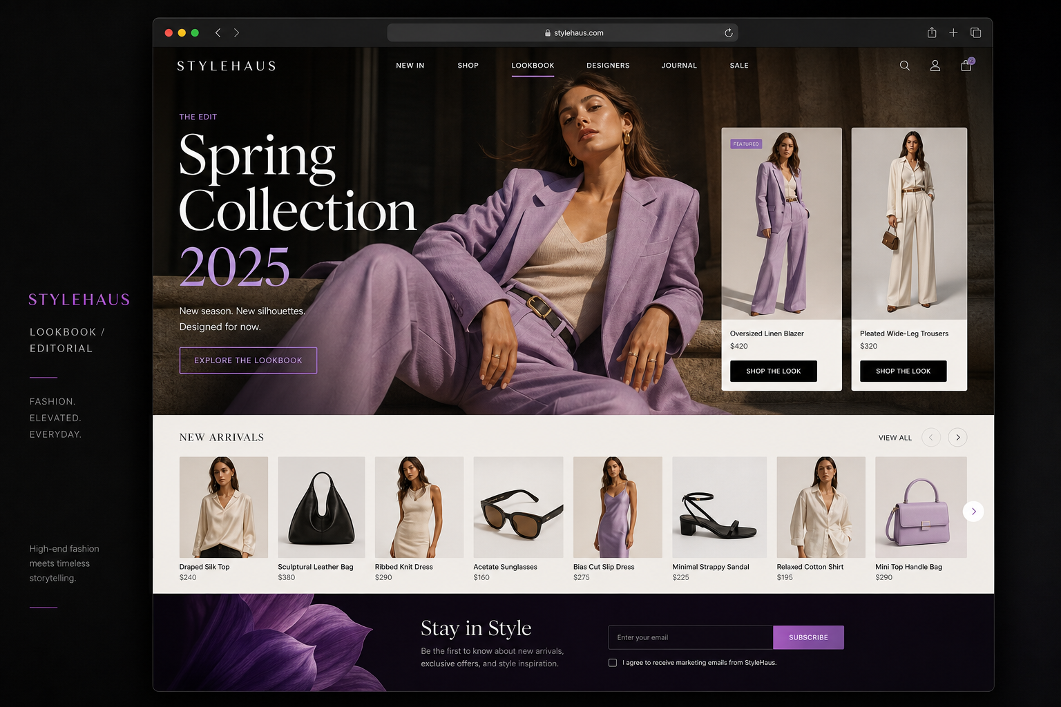 StyleHaus lookbook and editorial